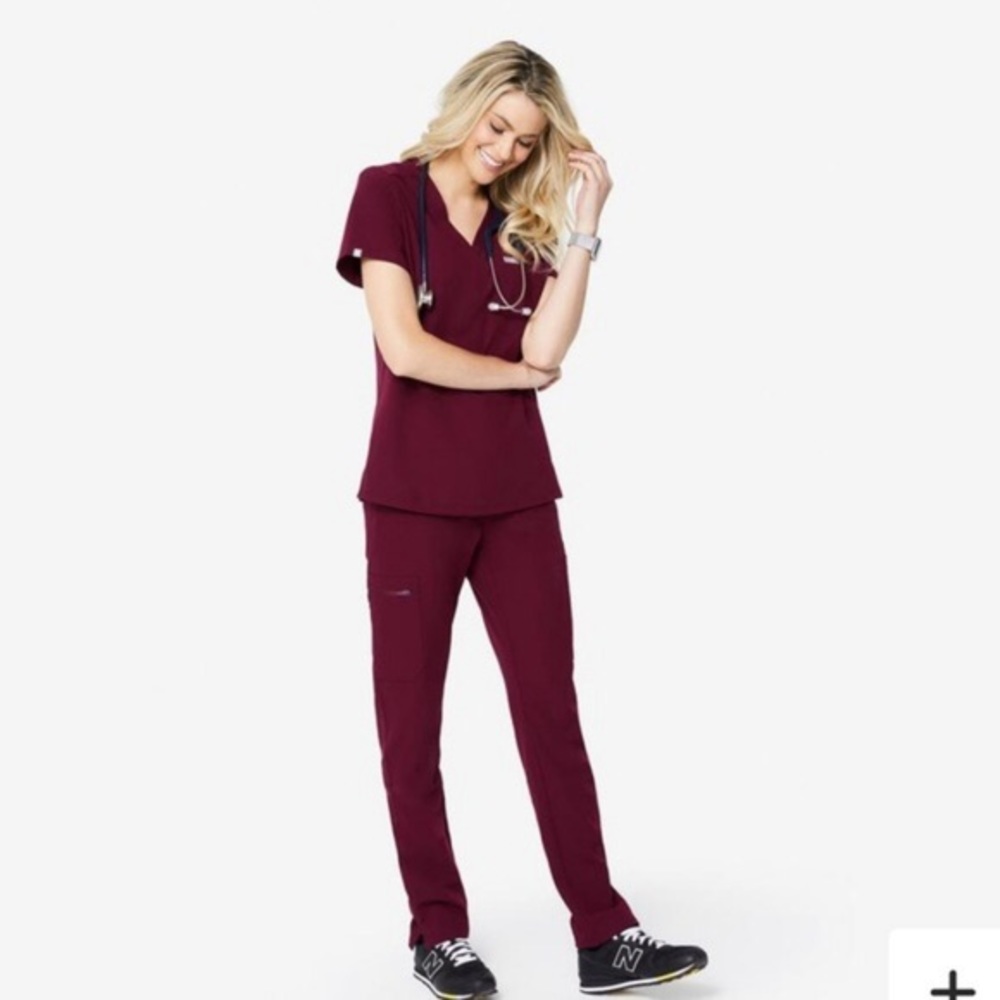FIGS Burgundy Yola Pants